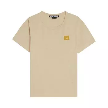Футболка Acne Studios Kids Nash Face T-Shirt Pale Yellow Melange, желтый
