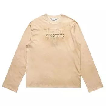 Футболка Acne Studios Long-Sleeve Logo T-Shirt 'Sand Beige', желто-коричневый