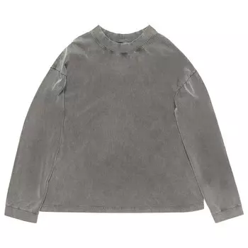 Футболка Acne Studios Rubber Patch Long-Sleeve Tee Bright Grey, серый