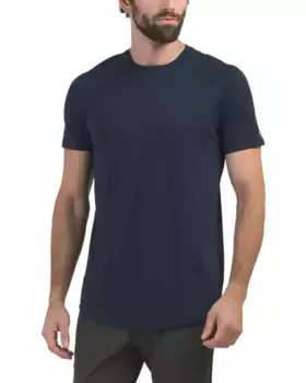 Футболка Active из хлопка и спандекса реглан Kenneth Cole, темно-синий