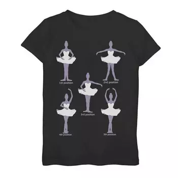 Футболка Active Silhouette с графическим рисунком для девочек 7–16 позиций Licensed Character, черный