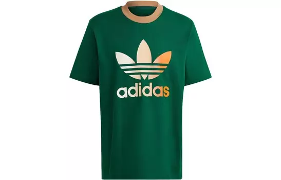 Футболка Adicolor 70s Premium Trefoil зеленая Adidas Originals, зеленый