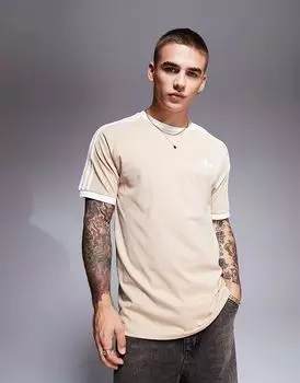 Футболка Adicolor бежевого цвета adidas Originals
