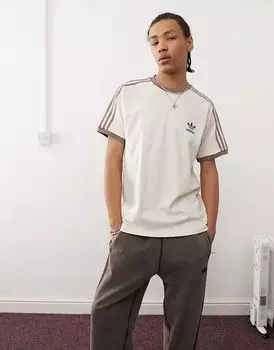 Футболка Adicolor Classics с тремя полосками белого цвета adidas Originals
