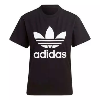 Футболка adicolor classics trefoil t-shirt Adidas, черный