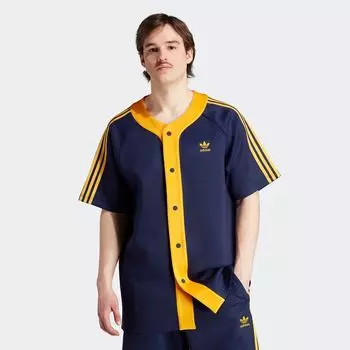 футболка adicolor Plus adidas Originals, цвет dark blue/crew yellow