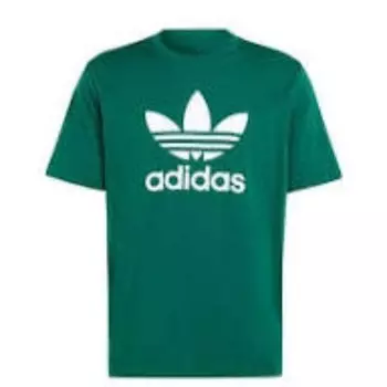 Футболка adicolor trefoil футболка азиатские размеры Adidas, зеленый