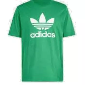 Футболка adicolor trefoil футболка азиатские размеры Adidas, зеленый