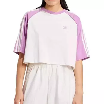 Футболка ADICOLOR женская белая/темно-фиолетовая Adidas Originals