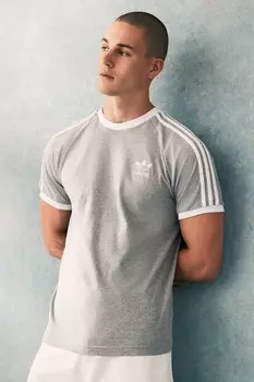 Футболка Adidas adicolor classics из 100% хлопка с тремя полосками Adidas Originals, серый