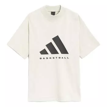 Футболка adidas Basketball Logo Tee 'White', белый