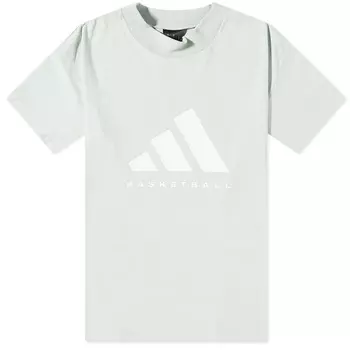 Футболка Adidas Basketball Short Sleeve Logo, светло-зеленый