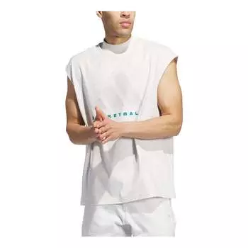 Футболка adidas Basketball Sleeveless T-shirt Asia Sizing 'Light Grey' JI9120, серый
