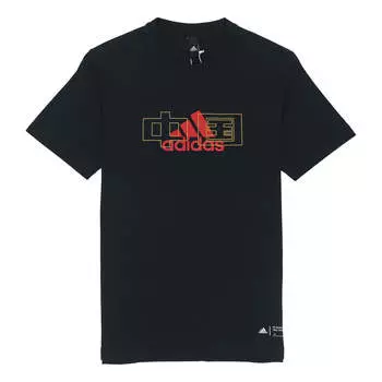 Футболка adidas China Tee Casual Sports Round Neck Short Sleeve Couple Style Black, черный