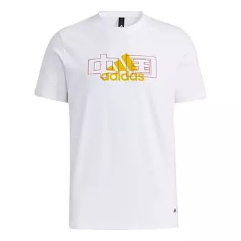 Футболка adidas China Tee Casual Sports Round Neck Short Sleeve Couple Style White, белый