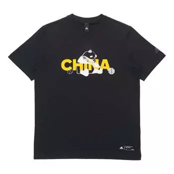 Футболка adidas China Tee M 2 Printed Crew Neck Short-sleeved Black GP1856, черный