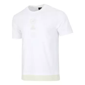 Футболка Adidas Colorblock Athleisure Casual Sports Short Sleeve White T-Shirt, Белый