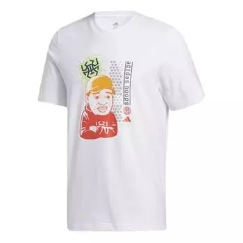 Футболка adidas Donovan Social Casual Basketball Sports Short Sleeve White, белый