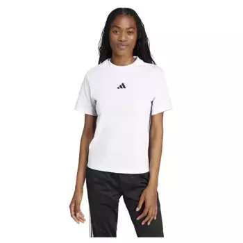 Футболка adidas Essentials 3 Stripes Cotton, белый