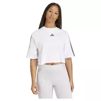 Футболка adidas Essentials 3 Stripes Cotton Loose, белый