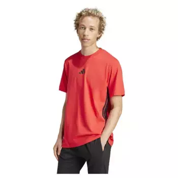 Футболка adidas Essentials 3 Stripes Single Jersey, оранжевый
