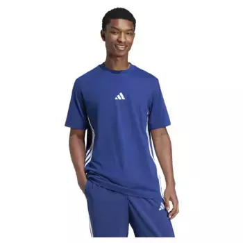 Футболка adidas Essentials 3 Stripes Single Jersey, синий