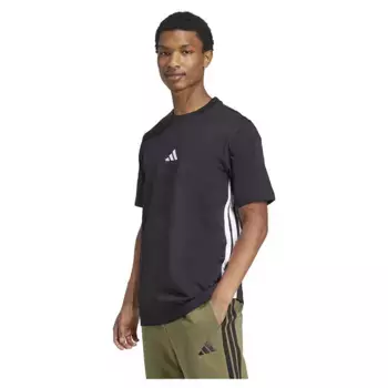 Футболка adidas Essentials 3 Stripes Single Jersey, черный