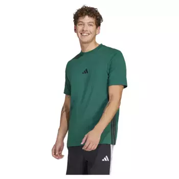 Футболка adidas Essentials 3 Stripes Single Jersey, зеленый