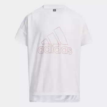 Футболка adidas Essentials, белый/сиреневый/розовый