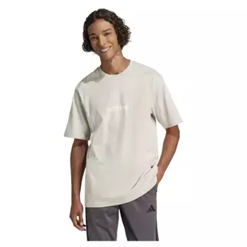 Футболка adidas Essentials Linear Single Jersey, бежевый
