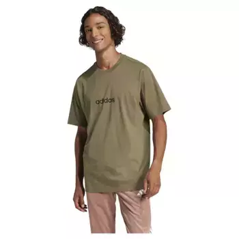 Футболка adidas Essentials Linear Single Jersey, зеленый