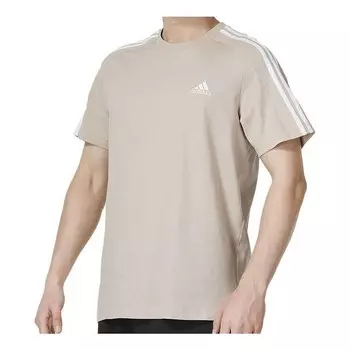 Футболка adidas Essentials Single Jersey 3-Stripes T-shirt 'Wonder Taupe', коричневый