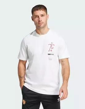Футболка Adidas Football Manchester United '91 белого цвета Adidas Performance