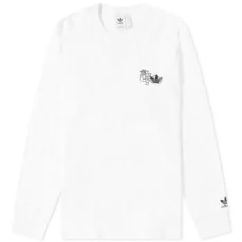 Футболка Adidas Fuzi с длинным рукавом, белый