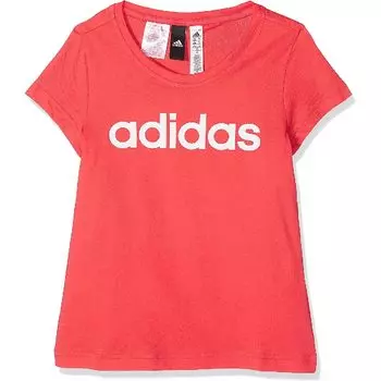 Футболка adidas Girls' Essentials Linear, розовый