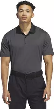 Футболка adidas Golf Ottoman Short Sleeve Polo, цвет Black/Grey Six