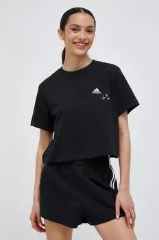 Футболка Adidas из хлопка adidas, черный