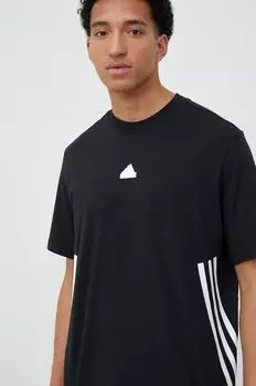 Футболка Adidas из хлопка adidas, черный