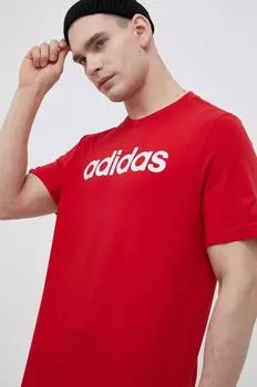 Футболка Adidas из хлопка adidas, красный