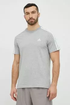 Футболка Adidas из хлопка adidas, серый