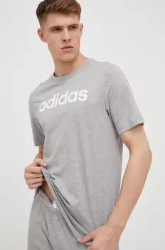 Футболка Adidas из хлопка adidas, серый