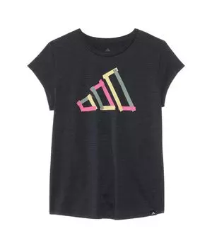 Футболка adidas Kids Cap, цвет Black Adi Heather