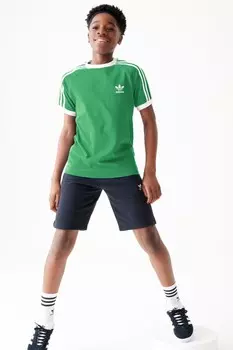 Футболка Adidas kids originals с тремя полосками, 100% хлопок Adidas Originals, зеленый
