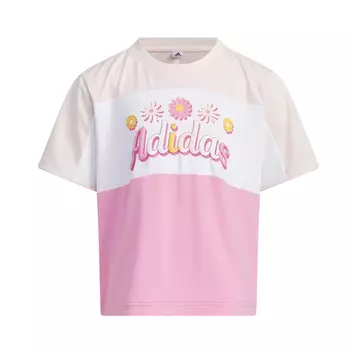 Футболка Adidas Kids, розовый/белый