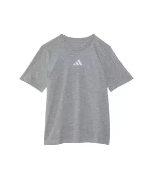 Футболка adidas Kids Small Embroidered Logo Heather Tee, цвет Medium Grey Heather