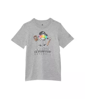 Футболка adidas Kids Stunner Baseball Tee, цвет Medium Grey Heather