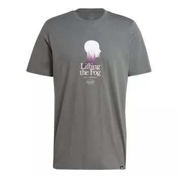 Футболка adidas Lifting The Fog Graphic T-shirt Asia Sizing 'Grey', серый