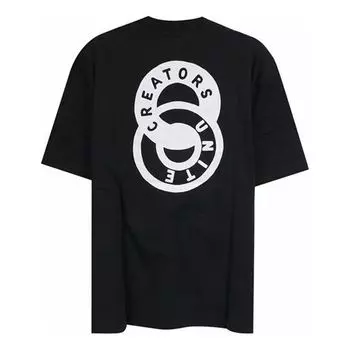 Футболка adidas Logo Printing Round Neck Short Sleeve Black, черный