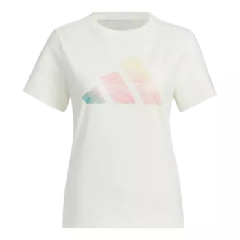 Футболка adidas Logo Short Sleeves T-Shirt 'White', белый