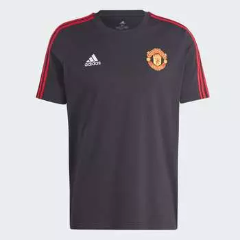 Футболка Adidas Manchester United DNA 3-Stripes, черный/красный